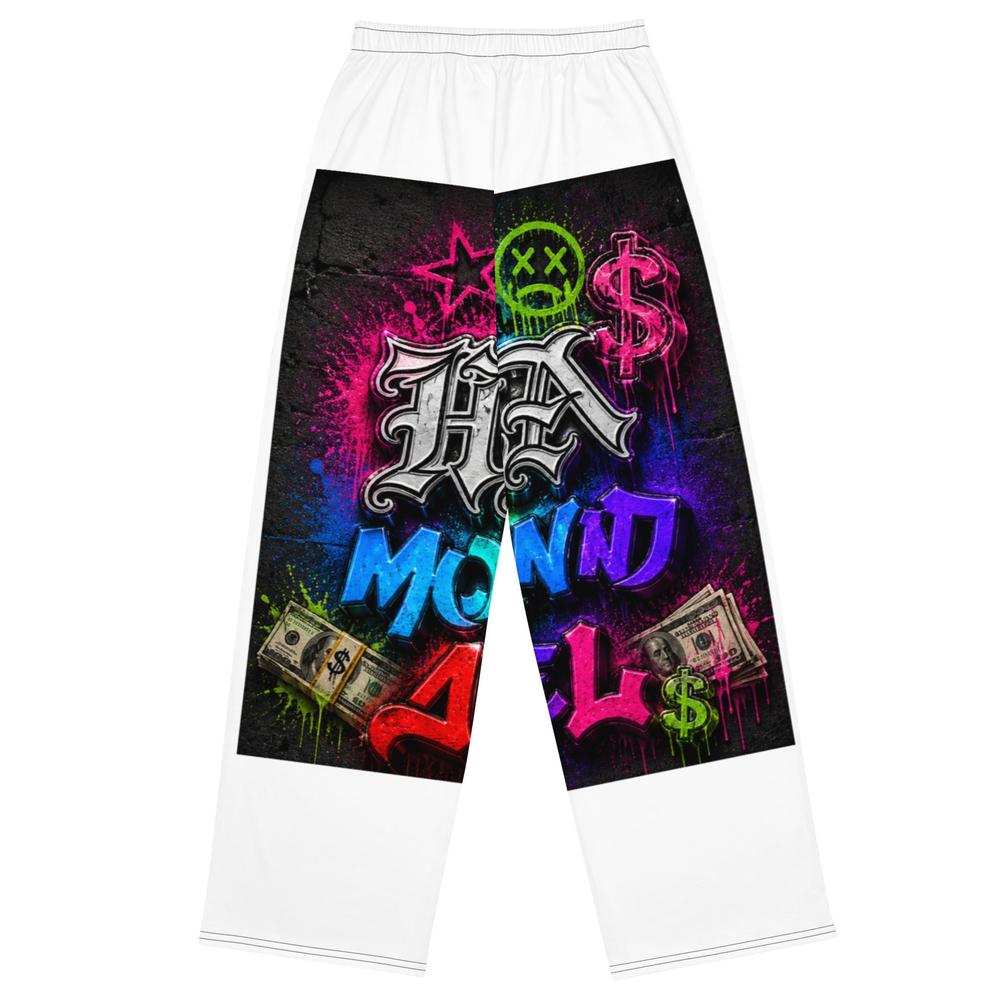 All-over print unisex wide-leg pants - Hella Mob Brand Apparel