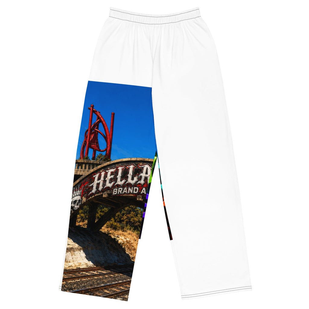 All-over print unisex wide-leg pants - Hella Mob Brand Apparel