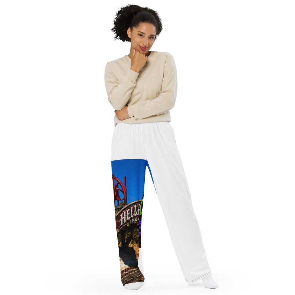 All-over print unisex wide-leg pants - Hella Mob Brand Apparel