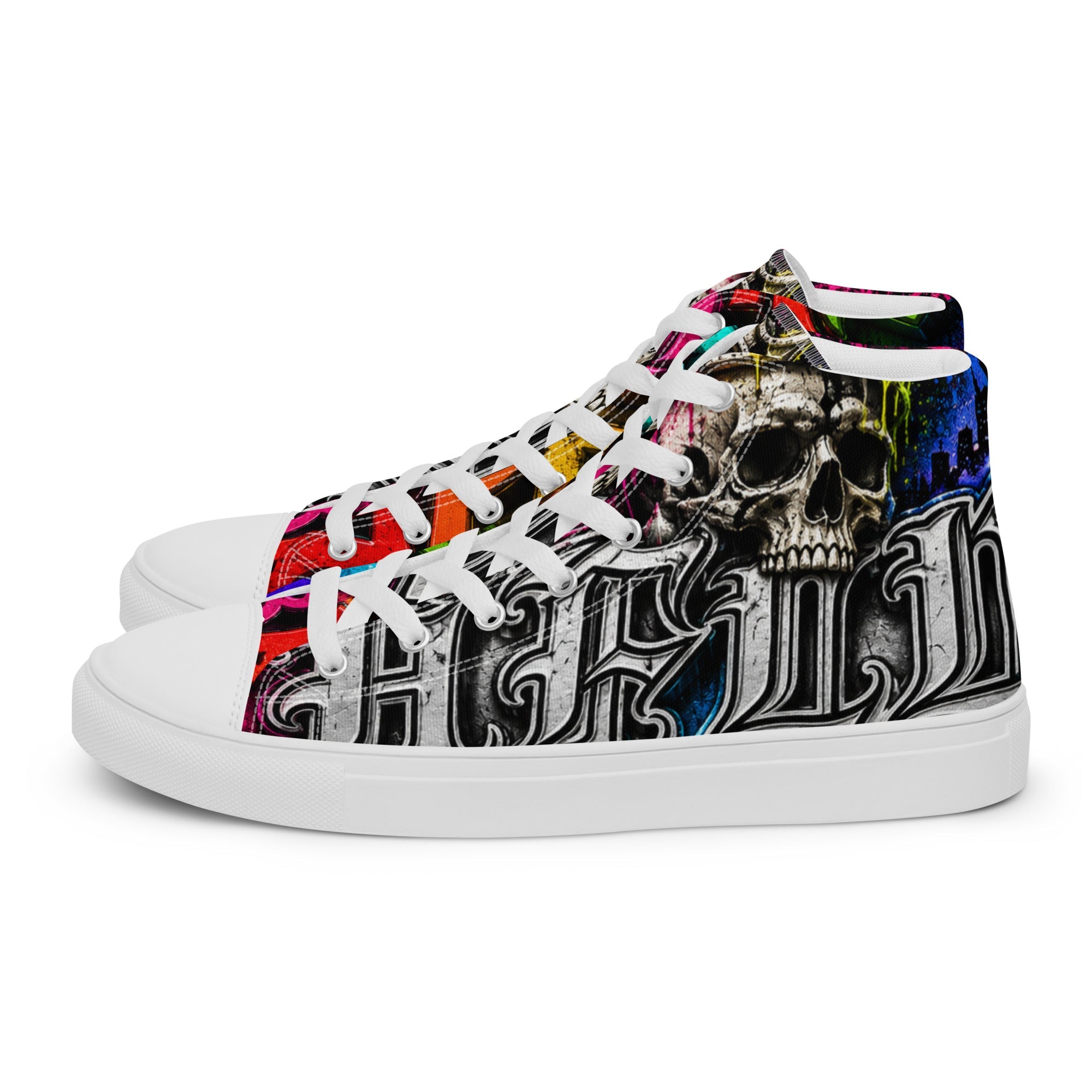 Men’s high top canvas shoes - Hella Mob Brand Apparel