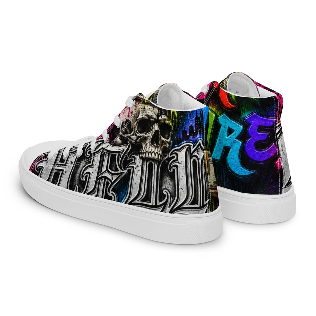 Men’s high top canvas shoes - Hella Mob Brand Apparel