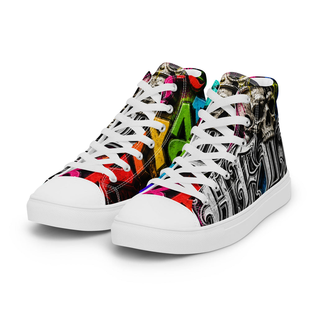 Men’s high top canvas shoes - Hella Mob Brand Apparel