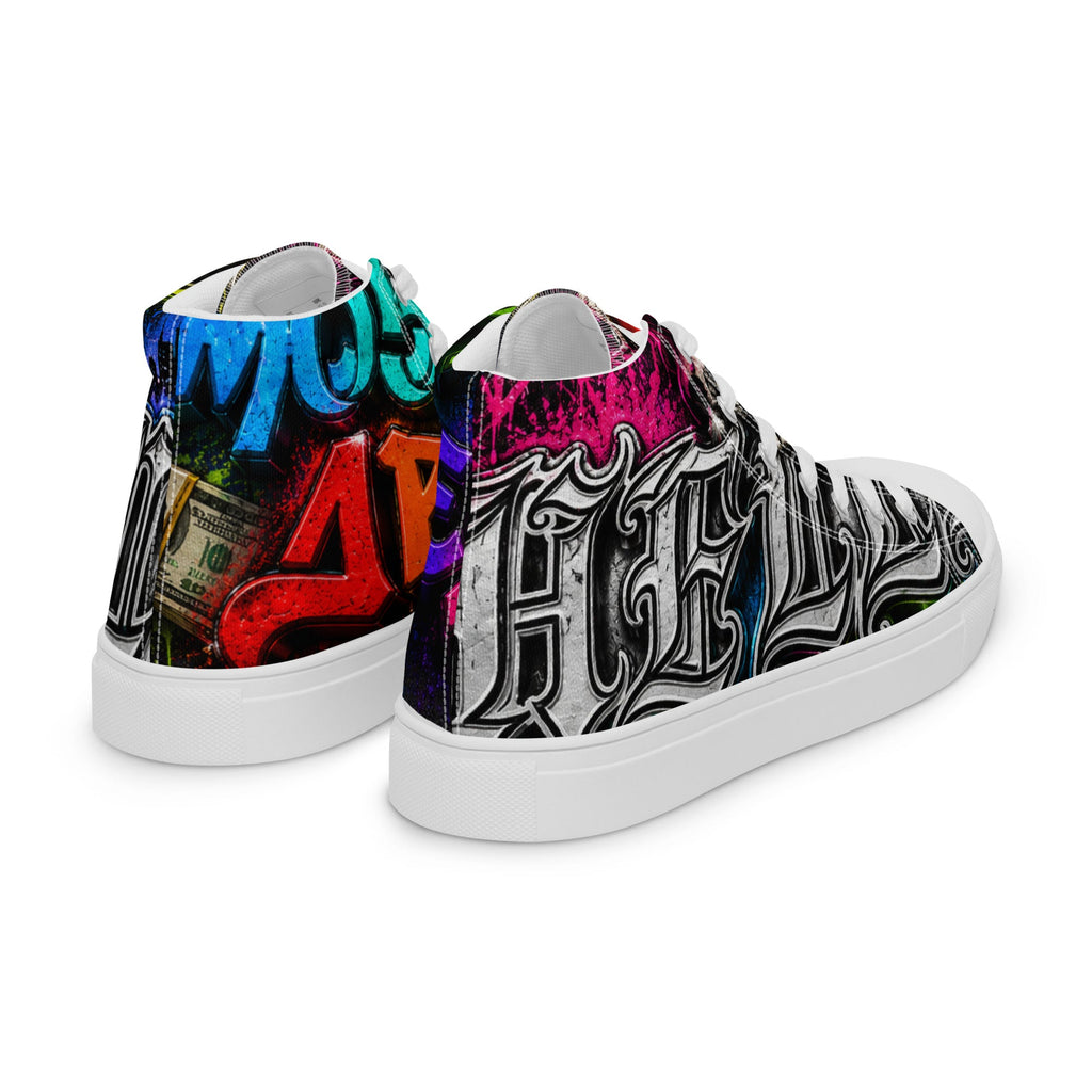 Men’s high top canvas shoes - Hella Mob Brand Apparel