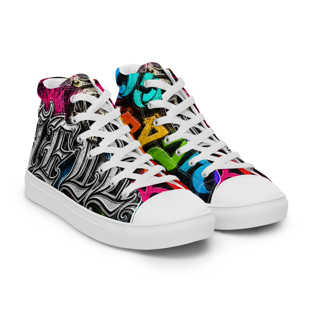 Men’s high top canvas shoes - Hella Mob Brand Apparel