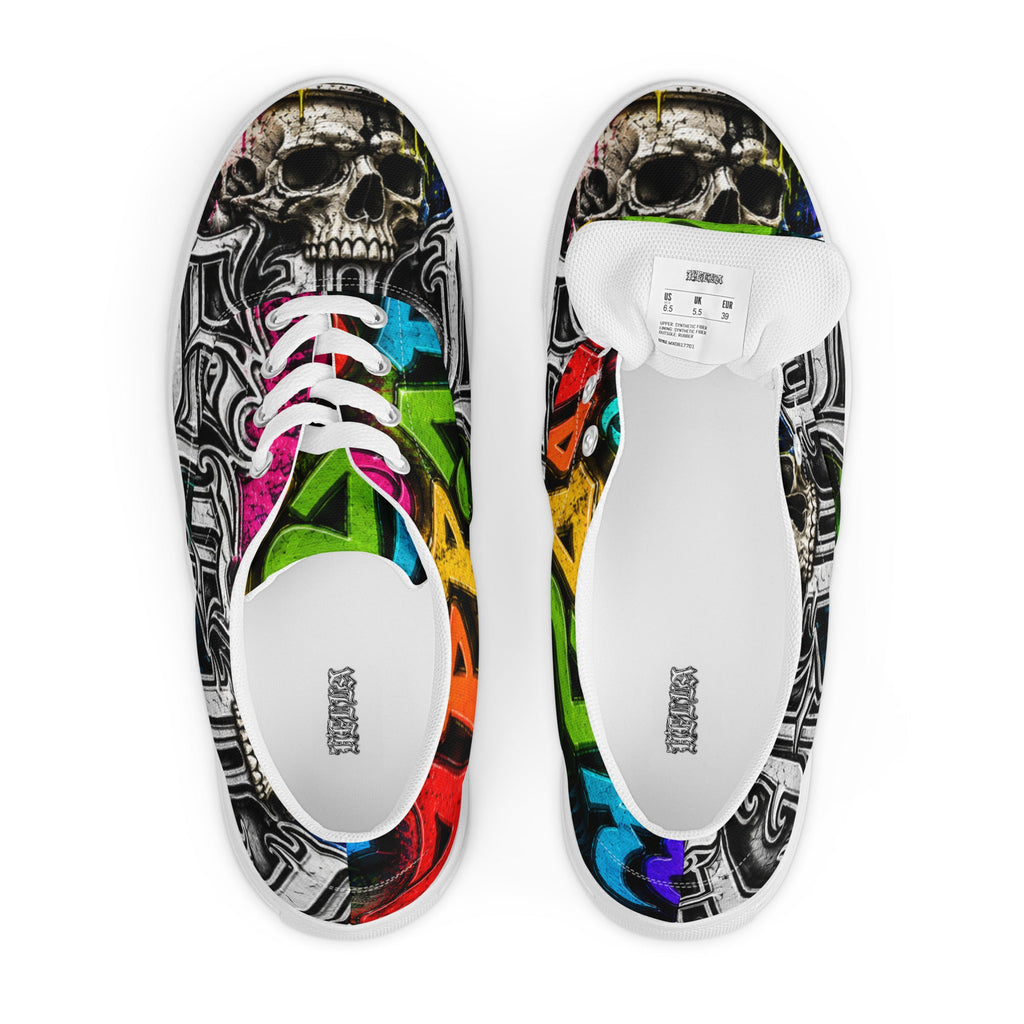 Men’s lace-up canvas shoes - Hella Mob Brand Apparel