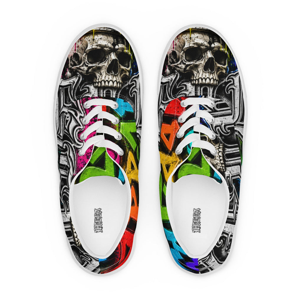 Men’s lace-up canvas shoes - Hella Mob Brand Apparel