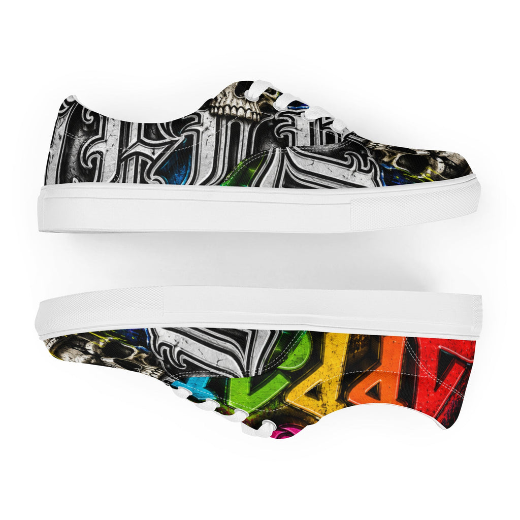 Men’s lace-up canvas shoes - Hella Mob Brand Apparel