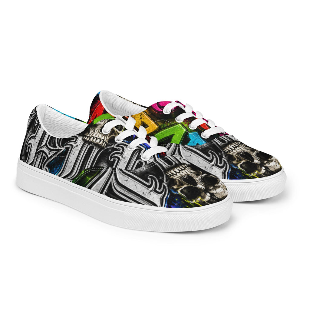 Men’s lace-up canvas shoes - Hella Mob Brand Apparel
