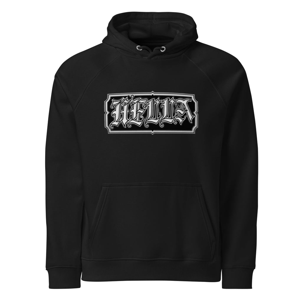 Unisex eco raglan hoodie - Hella Mob Brand Apparel