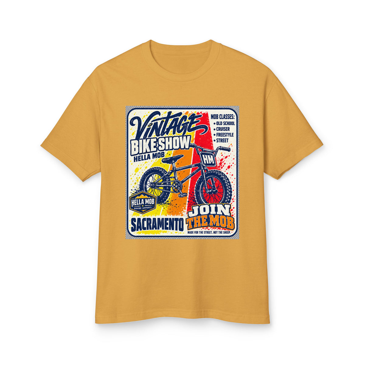 HELLA MOB vintage garment-dyed heavyweight cotton tee