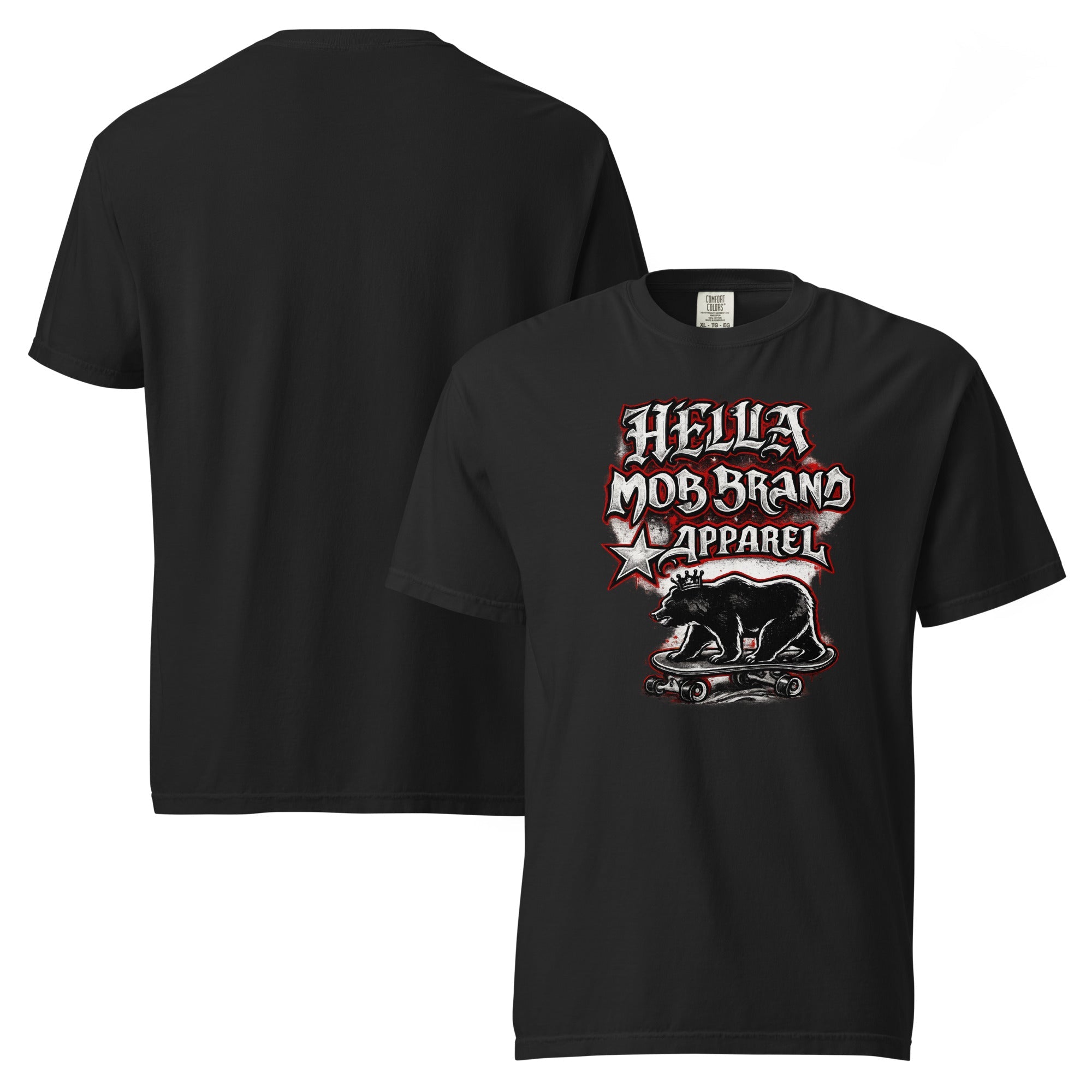 Unisex garment-dyed heavyweight t-shirt - Hella Mob Brand Apparel