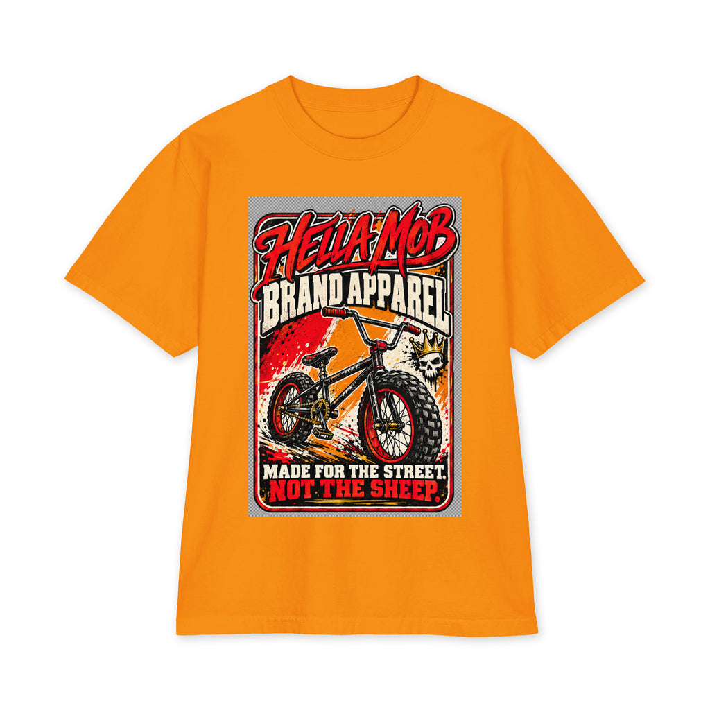 HELLA MOB heavyweight oversized streetwear tee front view