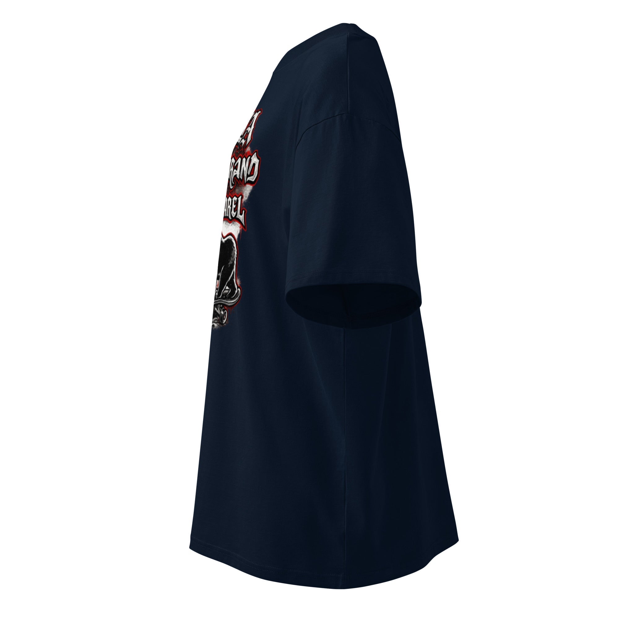 Unisex organic oversized high neck t-shirt - Hella Mob Brand Apparel