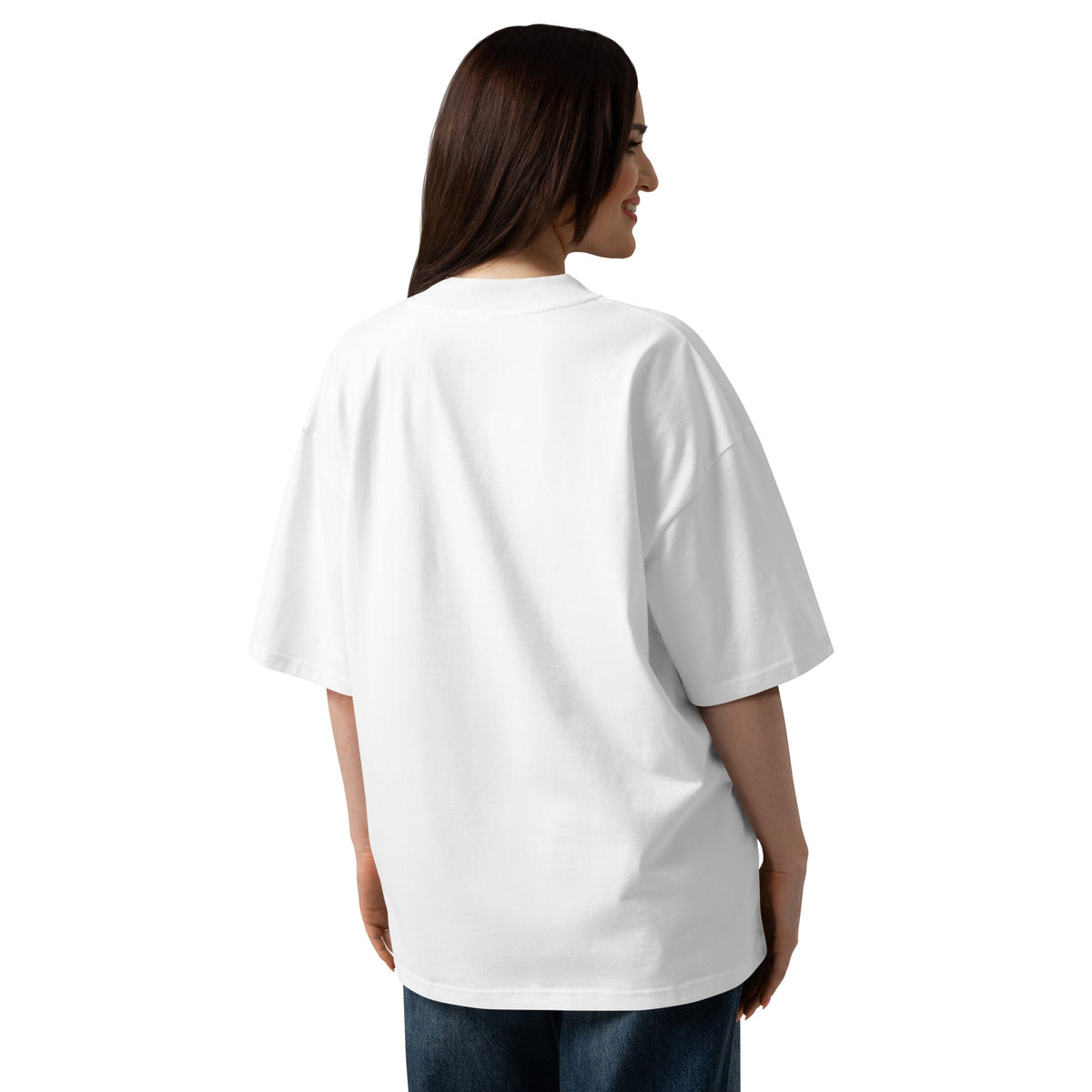 Hella Mob streetwear oversized T-shirt White back view