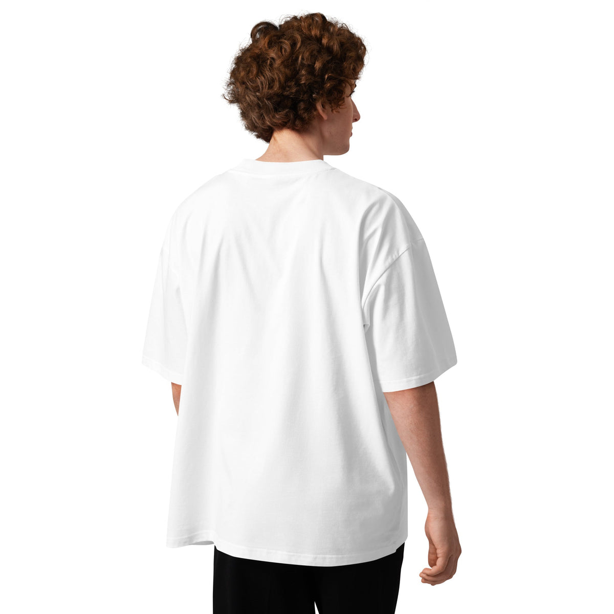 Hella Mob organic high neck oversized T-shirt White back