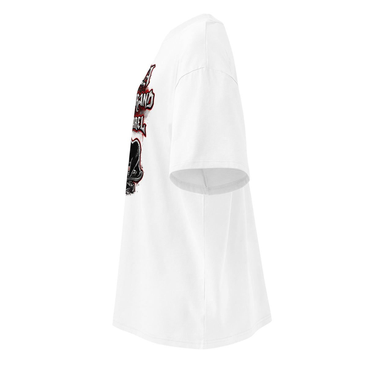 Hella Mob organic oversized T-shirt White left side view