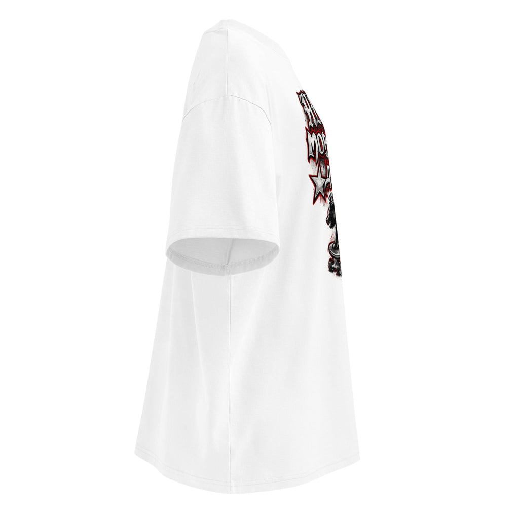 Hella Mob organic oversized T-shirt White right side view