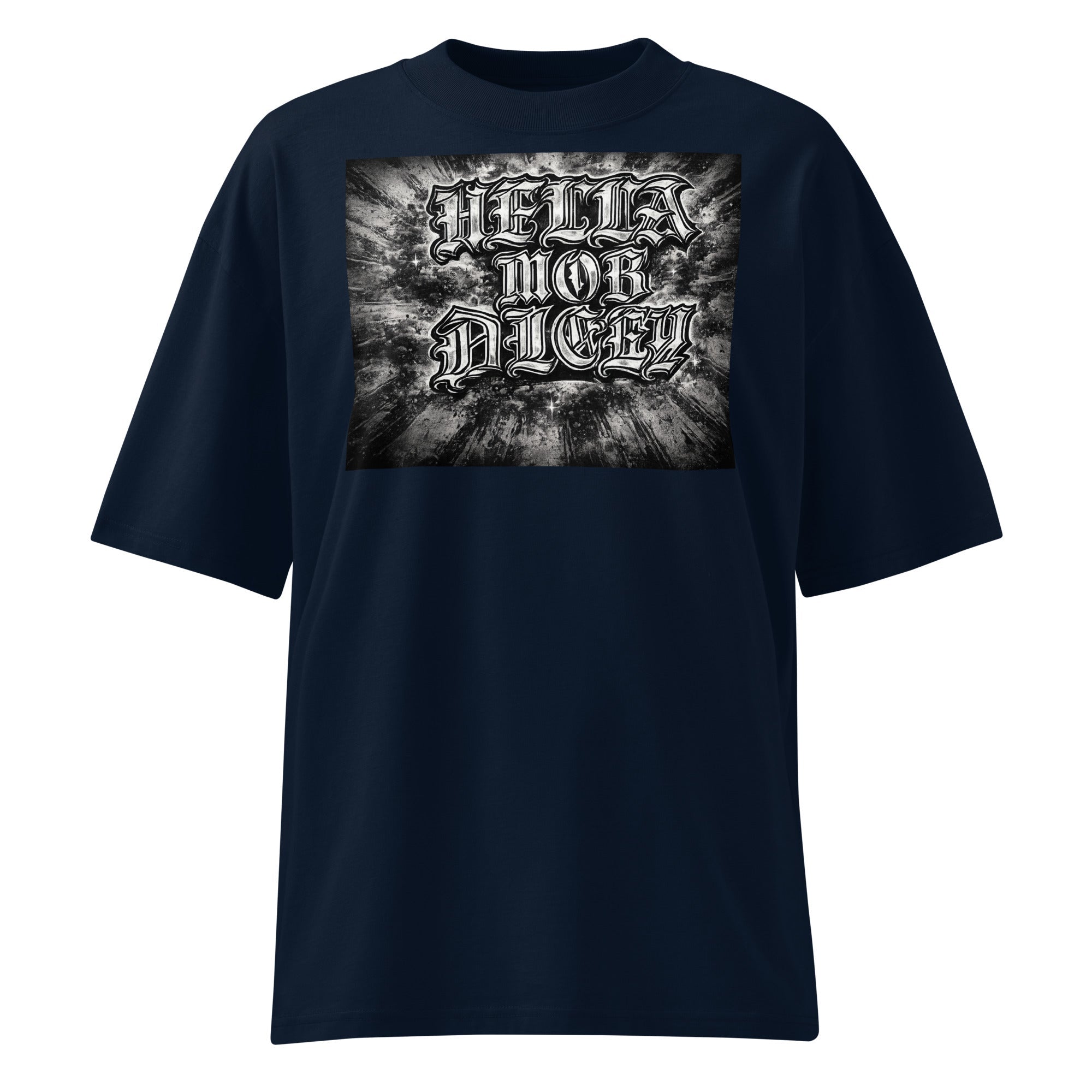 Unisex organic oversized high neck t-shirt - Hella Mob Brand Apparel