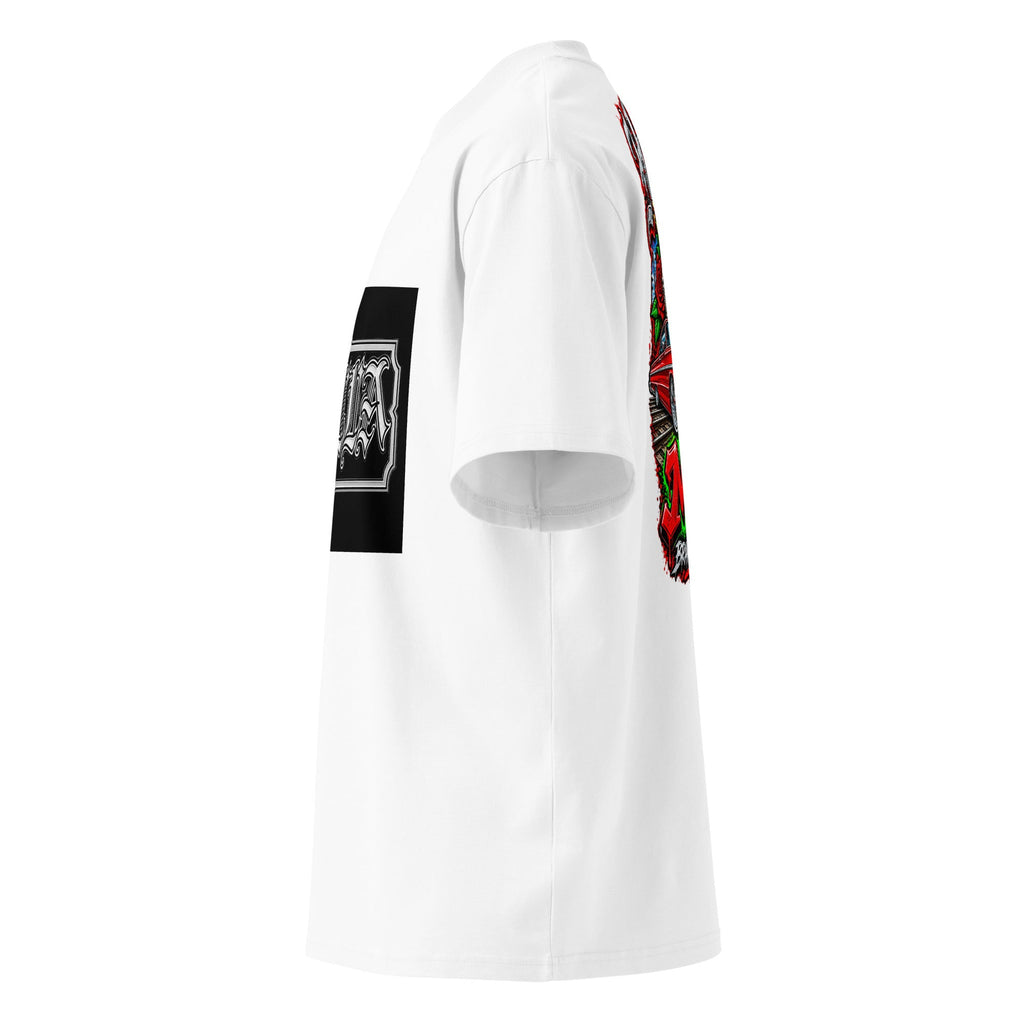 Unisex organic oversized high neck t-shirt - Hella Mob Brand Apparel