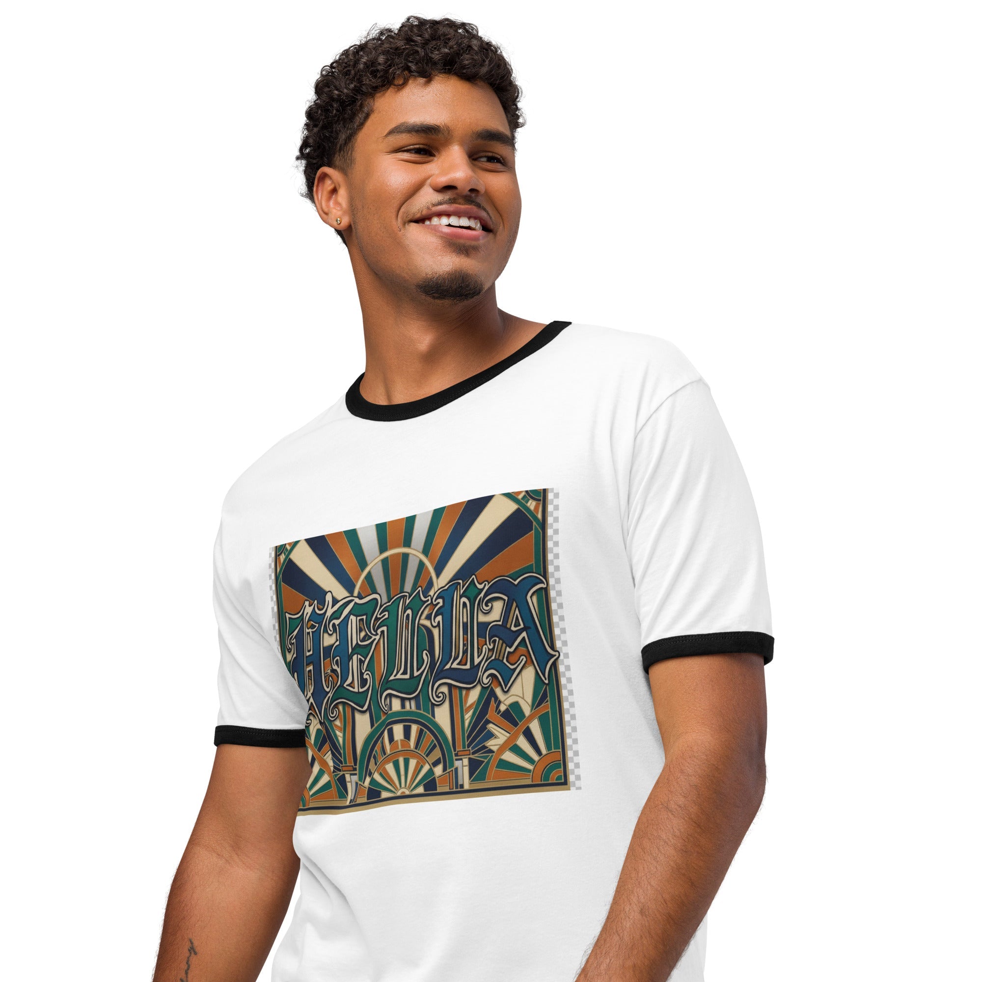 Unisex ringer t-shirt - Hella Mob Brand Apparel