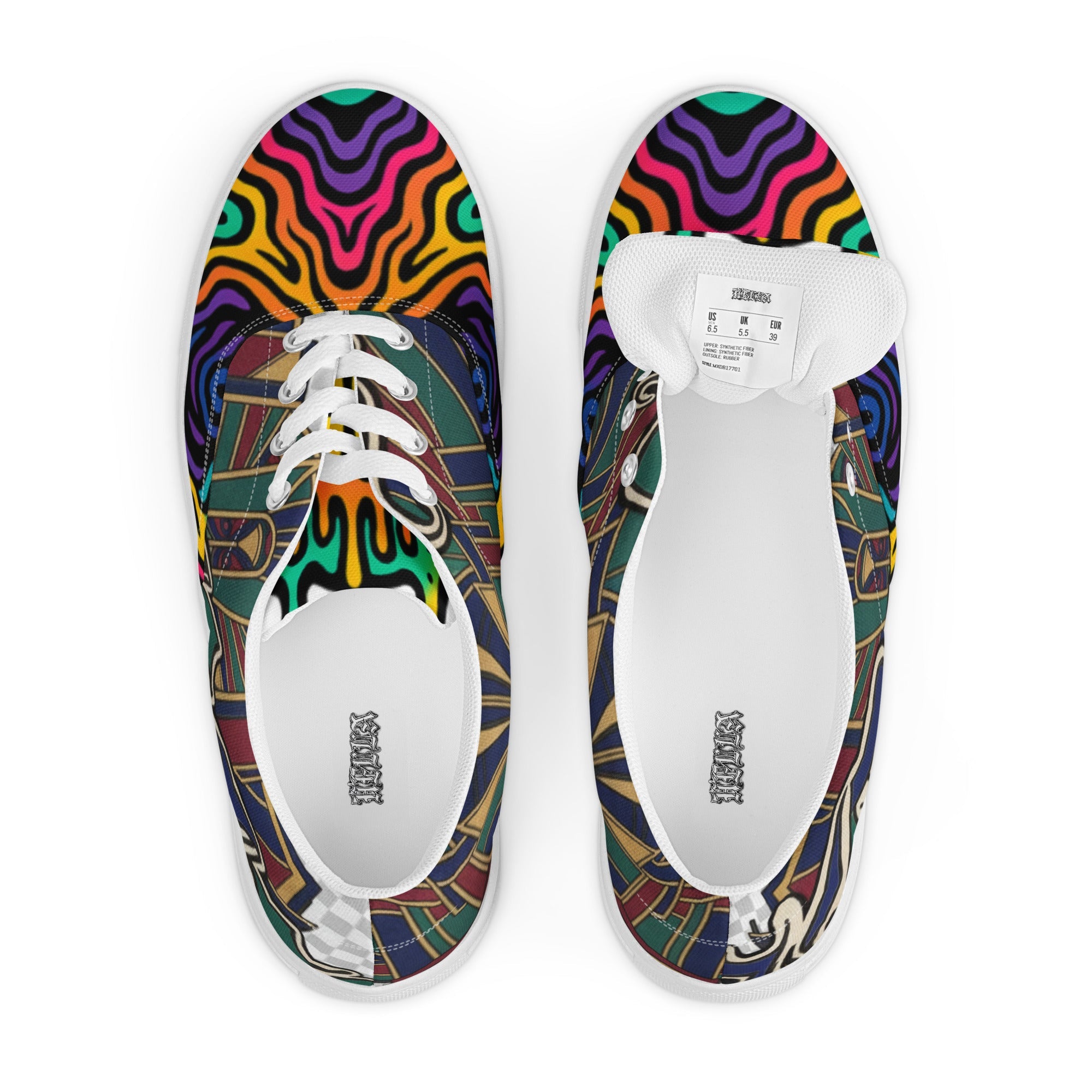 Women’s lace-up canvas shoes - Hella Mob Brand Apparel