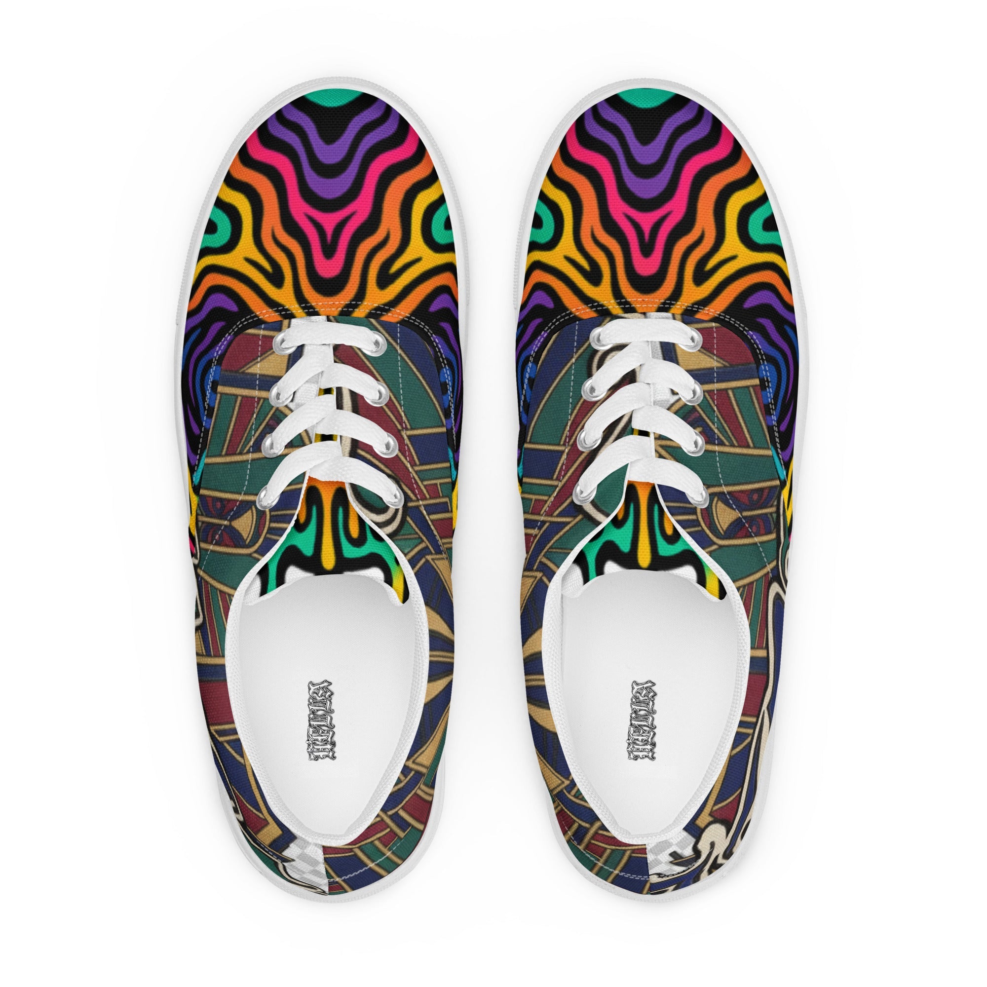 Women’s lace-up canvas shoes - Hella Mob Brand Apparel